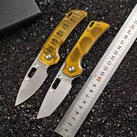 Cuchillo Plegable de Acero 14C28N de Alta Precisión, Mango de Ultem PEI, Cuchillo Táctico Plegable de Bolsillo, Herramienta EDC Ligera para Campamento y Supervivencia