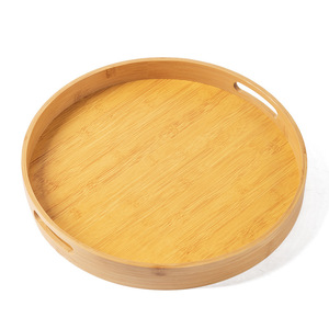 Japanese-style round <b>tray</b>, creative serving <b>tray</b>, afternoon <b>tea</b> snack plate, Zen-inspired <b>tea</b> room <b>tray</b>, bamboo plate with - Product Image 5