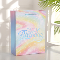 Sacs miniatures d'anniversaire en carton ivoire de haute qualité, écologiques et recyclables, avec poignée en nylon et logo personnalisé pour chaussettes