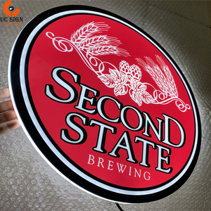 Quảng Cáo Biển Trong Nhà Vòng Tròn Nổi Khung Hộp Treo Tường Thả Neon <span class=keywords><strong>Acrylic</strong></span> LED Đăng Hộp Ánh Sáng - Product Image 3