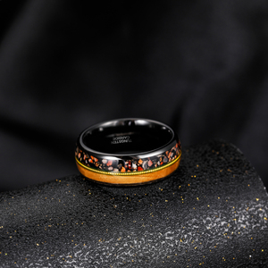 OAHLAN-Bagues en carbure de tungstène à motif de coquille d'ormeau et de bois de tonneau d'os <span class=keywords><strong>Dinasor</strong></span> de 8mm pour hommes, mariage et fiançailles - Product Image 6