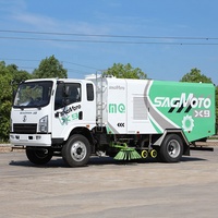 Camion de nettoyage urbain SHACMAN 4*2 haute pression pour le lavage, le dépoussiérage, le balayage et l'arrosage des rues, avec moteur Euro 6