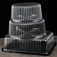 6 8 9 10 11 pouces clair anniversaire gâteau boîte emballage en plastique PET rond haut dôme gâteau conteneur pour boulangerie cadeau