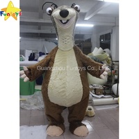 Costume de mascotte paresseux écureuil Funtoys Cosplay Halloween Zootopia en peluche personnalisé pour adulte