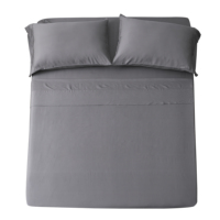 Ensemble de draps de lit en bambou Queen Size 300T-500T Fils Différentes couleurs Filament de refroidissement doux naturel Comprend une taie d'oreiller
