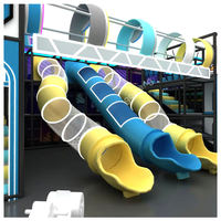 Equipo de Juego Suave de Diseño Personalizado para Centros Comerciales, Parque de Diversiones Infantil Interior Duradero con Tobogán y Piscina de Bolas