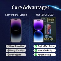 Écran OLED haute performance entièrement testé pour l'assemblage de téléphones mobiles 15 Plus