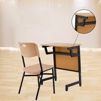 Ensemble table et chaise d'étude modernes et abordables, métal + bois, écologique, durable, pour mobilier de classe scolaire