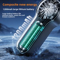 Mini ventilateur portable USB haute vitesse turbo, moteur sans balais, 3 vitesses, pour camping et voiture