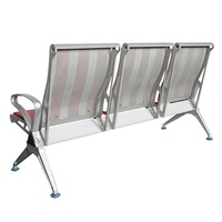 Salon de beauté Réception en attente 3 4 5 places Prix Aéroport Public Sièges Banc Argent Acier Arrêt de bus Chaise pour YA-J108P1 public
