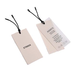Étiquettes volantes de vêtements Modern Black DAYS Inspiration <span class=keywords><strong>Paris</strong></span> Design de marque de luxe Logo en relief Texte blanc Étiquette volante en papier pour vêtements - Product Image 4
