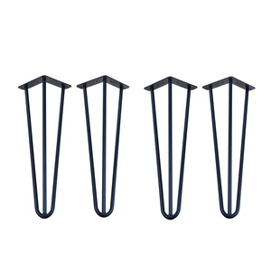 Nouveau Design Prix Usine Durable En Métal Noir 16 28 Pouces 3 Tige BRICOLAGE Banc Chaises de Table Basse Jambes En Épingle À <span class=keywords><strong>Cheveux</strong></span> - Product Image 1