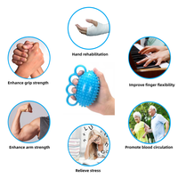 Balle d'exercice de la main en silicone avec logo personnalisé Balle de préhension des doigts pour l'amélioration de la flexibilité de la main et le soulagement du stress