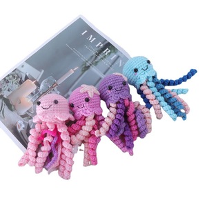 Brillantes Juguetes de Peluche de <span class=keywords><strong>Ganchillo</strong></span> de <span class=keywords><strong>Pulpo</strong></span> Unisex 100% Algodón, Sonajeros de Animales Marinos <span class=keywords><strong>para</strong></span> Bebés, Mini Amigurumi de <span class=keywords><strong>Ganchillo</strong></span> con Relleno de Algodón PP - Product Image 4