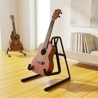 Durable Iron Plastic Ukulele Floor Stand Soft Sponge Contact Point Protects Finish Small Guitar/Bass Rack-HUAYUN Brand