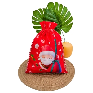 Bolsa de Regalo con Cordón y Estampado Navideño, Bolsa de Almacenamiento para Juguetes y Snacks - Product Image 4