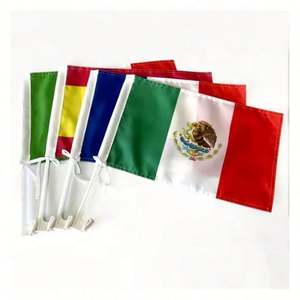 Drapeau de voiture mexicain 100 % polyester, impression couleur intégrale 12x18 pouces, haute qualité, pas cher, pour extérieur - Product Image 5