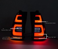Luces Traseras Originales para Toyota 4Runner 2003 2004 2005 2006 2007 2008 2009, Lámpara Trasera con Bisel Blanco, Luz de Giro, Luces de Freno Traseras