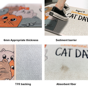 Morden Luxury Cartoon novedad suave perfil bajo mascota entrada puerta alfombra exterior Interior bienvenida piso alfombra antideslizante entrada alfombra - Product Image 2