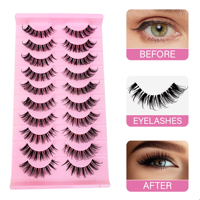 Faux cils confortables, sans irritation, épais, rigides, légers, faciles à appliquer, pour débutants, usage quotidien, vente en gros