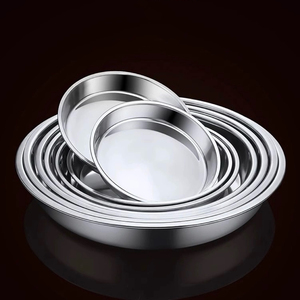 Assiettes à pâtisserie et assiettes creuses classiques en acier inoxydable écologiques pour usage domestique et commercial (vente en gros) - Product Image 1