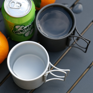 DFC3 <b>Small</b> Camping Mugs Tea <b>Cups</b> <b>Coffee</b> Mugs Outdoor Lightweight and Portable Aluminium Mugs 2PCS - Product Image 3