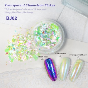 Vente chaude en vrac Transparent caméléon flocons 12 couleurs caméléon flocons Chrome ongles flocons paillettes pour ongles - Product Image 5