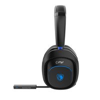 SADES Carrier Headphone Ergonomis untuk Gamer Headset Gaming Nirkabel dengan Mikrofon dan Transmitter yang Dapat Dilepas untuk PC untuk PS4 untuk PS5