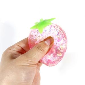 Jouet anti-stress personnalisé - Fidget Toy à presser en maltose saveur fraise - Jouet créatif réaliste en forme de fruit à récupération lente pour soulager le stress - Jouet Mochi - Product Image 6