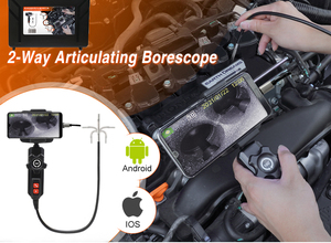 Cámara de Inspección Endoscópica con Motor Android iOS, Lente Pequeña de 3.9mm/6.0mm, LED, Boroscopio Articulado de 360° para Motor Diésel de Automóvil - Product Image 2