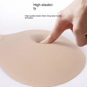Patch poitrine en tissu maillé coupe ronde brosse à main technique perlée Silicone caoutchouc sein jour de mariage rassemblement grand petit sous-vêtement - Product Image 4