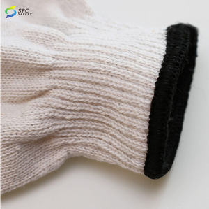 Guantes de trabajo de punto de hilo de poliéster blanco sin costuras de almacén de fábrica reutilizables ligeros económicos industriales de uso general - Product Image 2