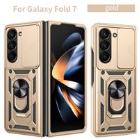 Étui de téléphone portable pliable Shunjia SAM pour Z Fold7, design blindé PC+TPU, protection antichoc avec fenêtre coulissante