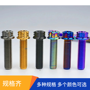 Pernos de Brida de Aleación de Titanio TC4 M8-M10, Alta Resistencia, Coloridos, con Cabeza Hexagonal Interna Torx - Product Image 3