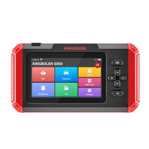 KINGBOLEN S800 Car Diagnostic Tools ABS SRS ECM TCM 4 systems 15 Resets IMMO DPF Resets Lifetime Free 5 inch All OBD2 Scanner