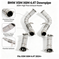 Auto-Performance-Auspuffkrümmer für BMW X5M X6M F95 F96 4.4T 2024+ Auspuffrohre Frontrohr Downpipes mit Hitzeschutz Direktmontage