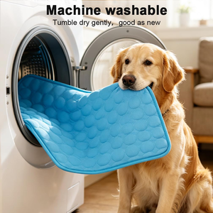 Tapis rafraîchissant moderne pour chien en soie glacée, en fibre de PVC et silicone imprimé, respirant, antidérapant et anti-morsure, pour une sensation de fraîcheur estivale - Product Image 4