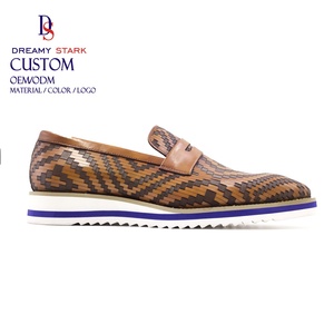 Chaussures en cuir tissé faites à la main Dreamy Stark, couleur personnalisée avec semelle extérieure en EVA pour homme, mariage, bureau - Product Image 2