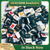 Jeu de Mahjong Thème Football Créatif avec Tuiles Durables et Boîte Portable pour Soirée de Jeu en Famille – Idée Cadeau