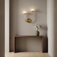 Applique murale LED double tête en métal et marbre, design artistique européen, pour chambre, couloir et salon, décoration intérieure