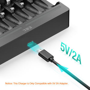 EBL Paquete de 4 Pilas AA Recargables de Litio con Cargador, 1.5V 3000mWh, Pilas AA de Larga Duración, Batería de Iones de Litio AA - Product Image 5
