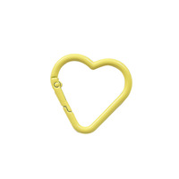 Nouvelles attaches et crochets en forme de cœur MENG'P CJPJ-012 pour bricolage, anneaux ouverts couleur bonbon avec peinture cuite pour la fabrication de porte-clés