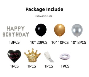 Décorations de fête d'anniversaire et ensembles de ballons en gros, décorations pour petit ami et petite amie, accessoires de toile de fond pour ballons, ambiance festive - Product Image 2