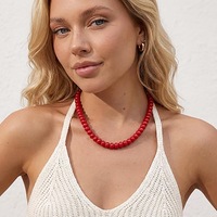 Collier bohème coloré en pierres naturelles, ras-de-cou tendance en pierres précieuses couleur bonbon avec fermoir mousqueton ovale en or 18 carats