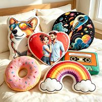 Fournir un oreiller personnalisé 2 impressions différentes taie d'oreiller nom marque oeuvre couleur imprimé housses de coussin