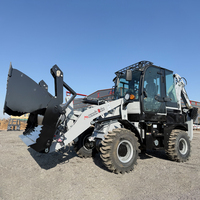 Mountain Raise Backhoe Mini Loader MR45-16 4x4 Wheel Loader Diesel Kapasitas Bucket 0.65m Hemat Biaya