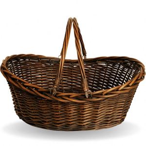 4 Katlı Sebze Sepeti Örgülü Orta Boy Filipin Rattanı Boş Modern Ekstra Uzun Saklama 35 Banetton Ekmek - Product Image 6