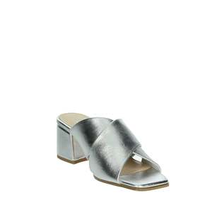 Marco Tozzi Pantoufle à talons pour femme 2-27206-42 Mules argentées à bout carré et talon carré - Product Image 5