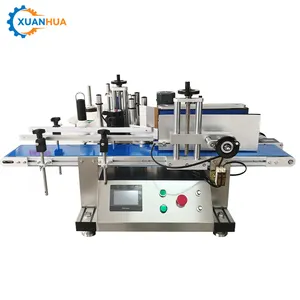 Hot sale automatic label pasting sticker machine small round flat bottle label applicator machine