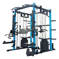 Machine Smith multifonctionnelle de qualité supérieure pour salle de sport commerciale, avec rack de squat et crossover de câbles, design élégant